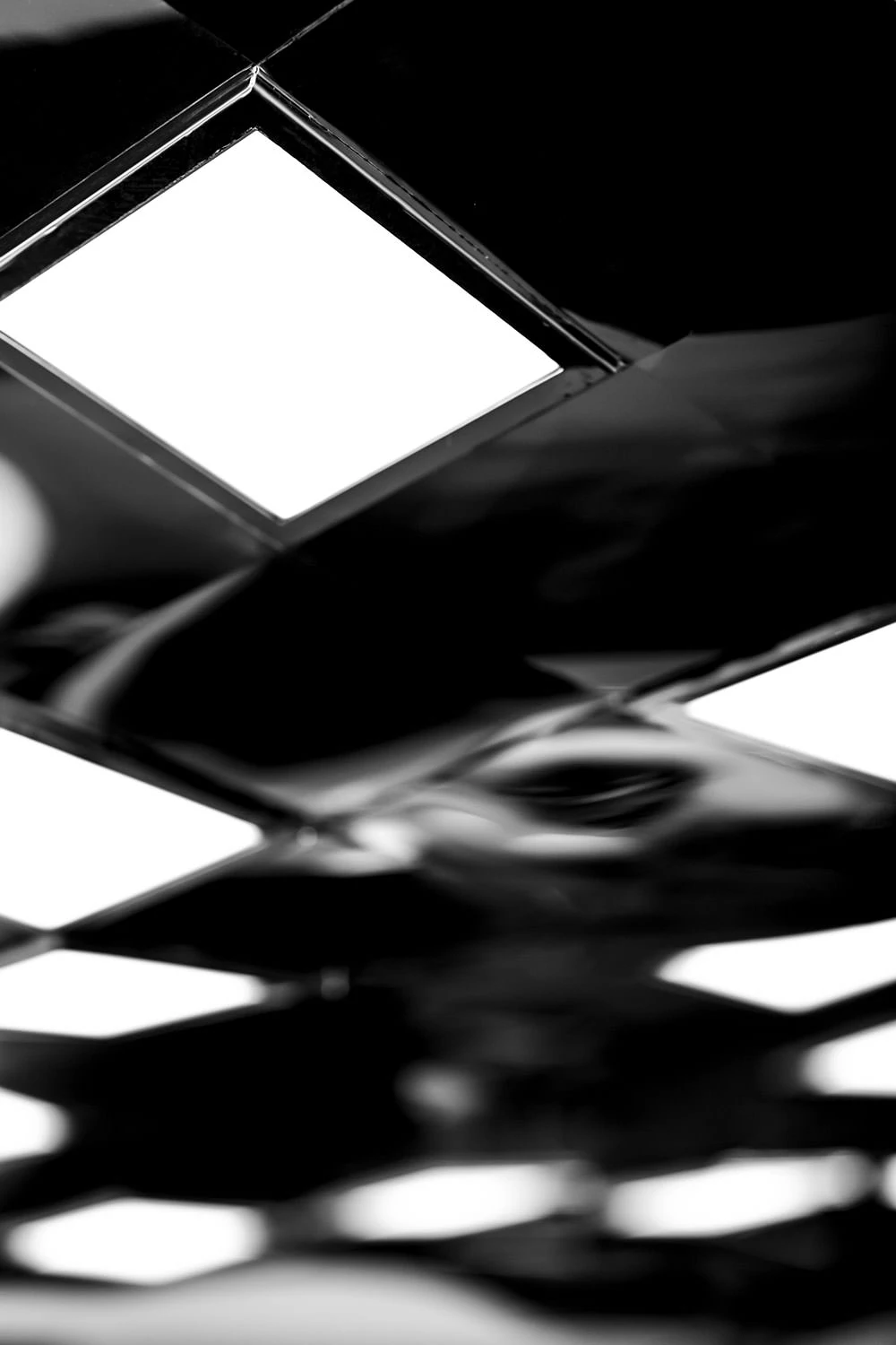 closeup of pendant OLED luminaire Pixelate from Birot