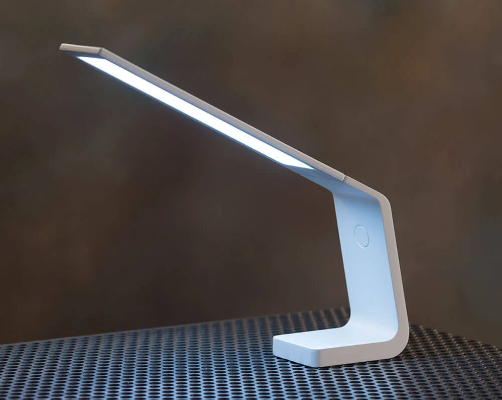 Ascend OLED desk lamp in white