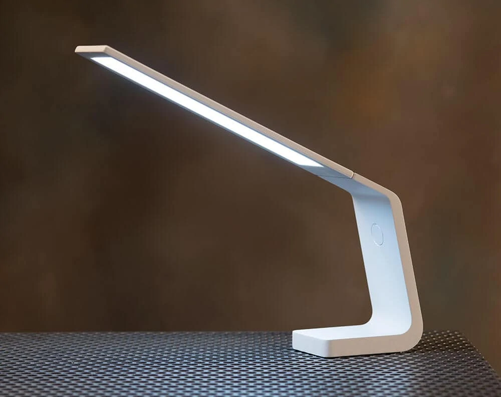 Ascend OLED desk lamp in white