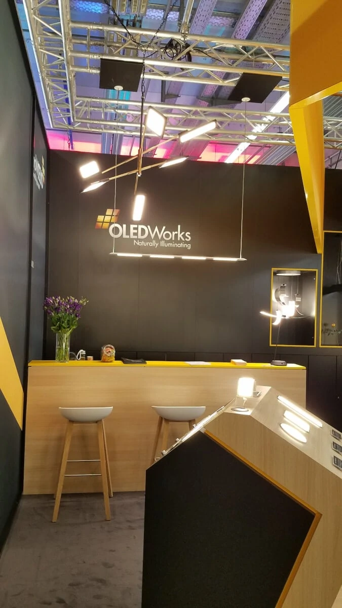 OLEDWorks booth at Light + Building 2018