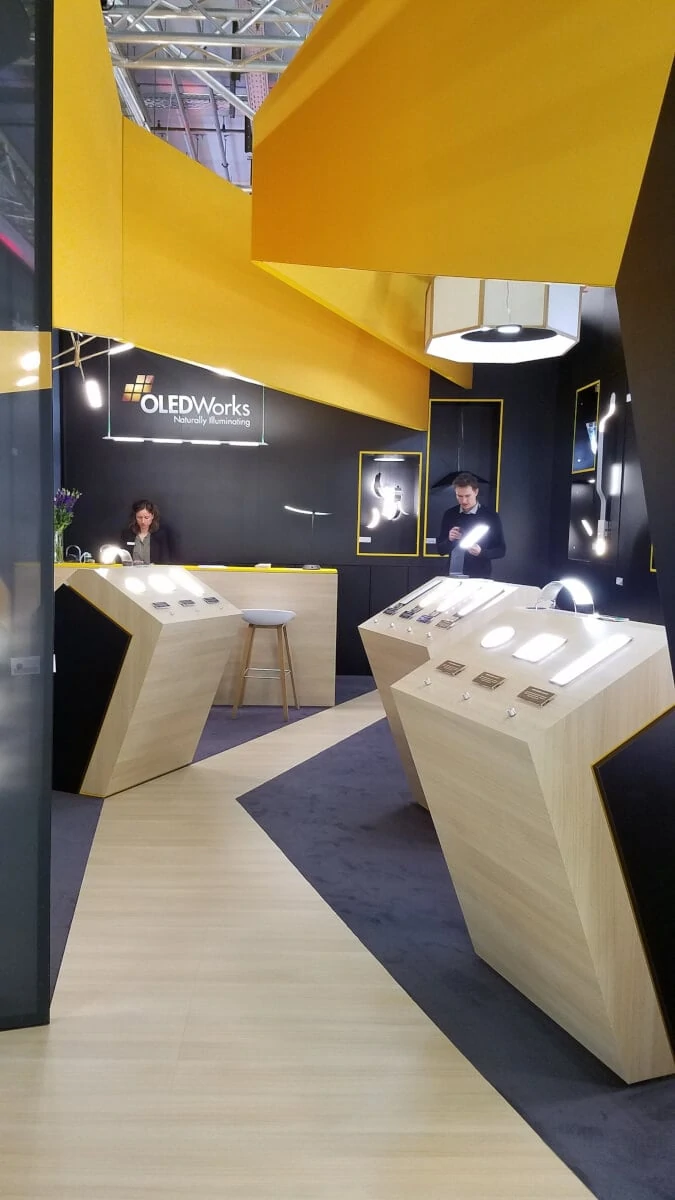 OLEDWorks booth at Light + Building 2018