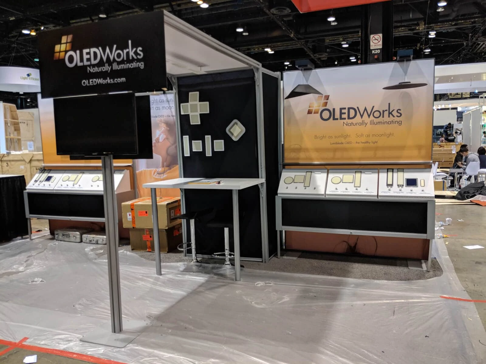 OLEDWorks booth at Lightfair 2018