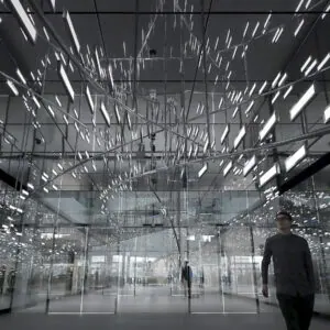 interactive OLED installation from Tamschick Media+Space and iart