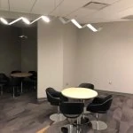 Visa Lighting´s OLED pendant Petal™ at the Rochester airport