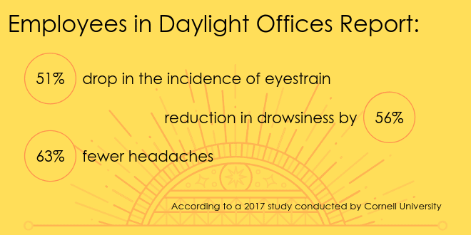Benefits of daylight in the workplace