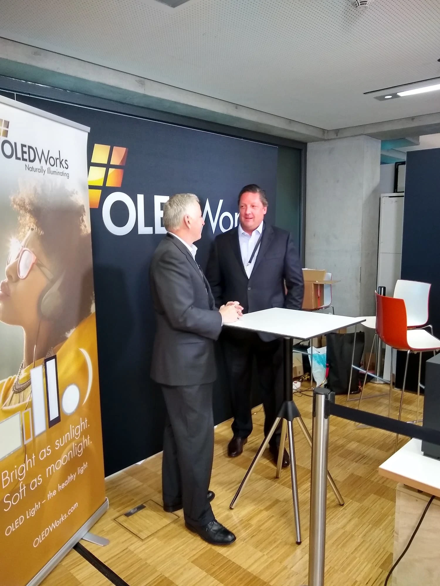 CEO Dave Dejoy and CRO John Holland, OLEDWorks