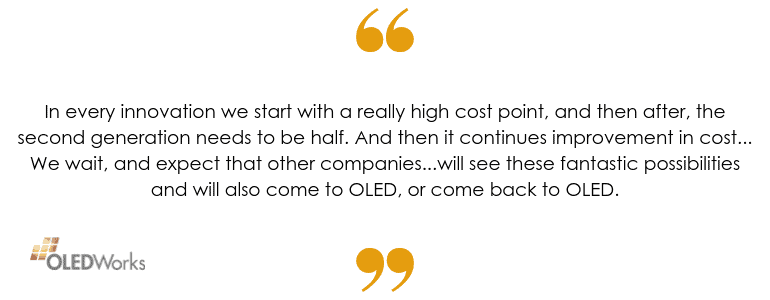 Audi's Dr. Huhn discusses cost reduction of OLEDs with scale at ISAL 2019 | OLEDWorks