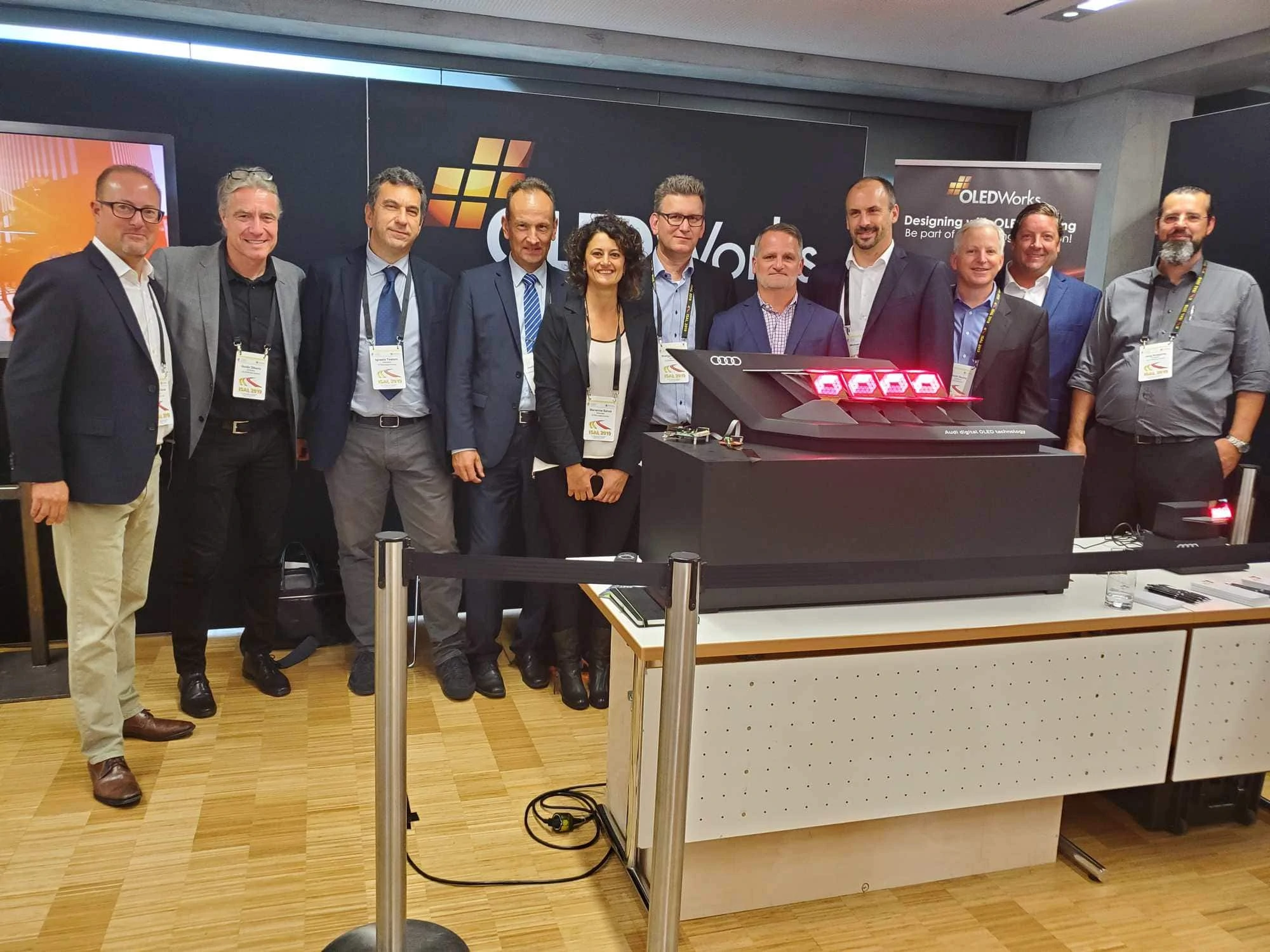 Team from Audi, OLEDWorks and STMicroelectronics at ISAL 2019 | OLEDWorks