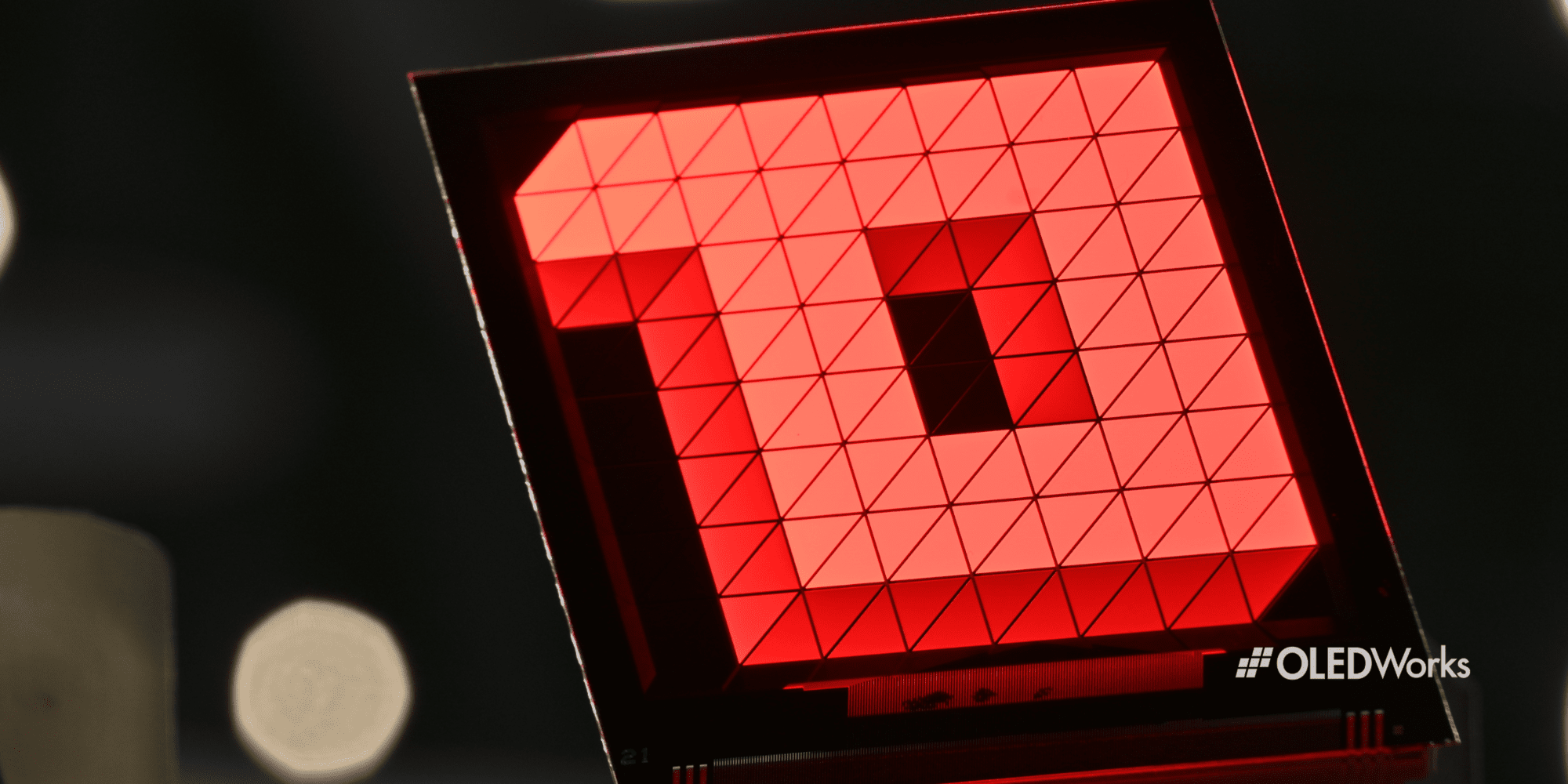 Close-up of Segmented OLED Panel | OLEDWorks