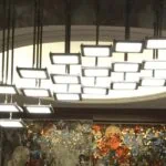 U-shaped OLED lighting fixture from Meyda Custom Lighting
