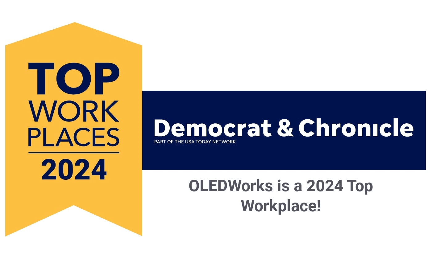 OLEDWorks is a 2024 Top Workplace Badge