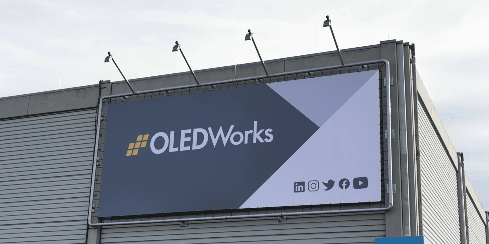 Billboard outside of OLEDWorks' Aachen facility